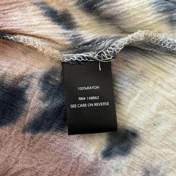 Torrid Dress Short Sleeve Black Brown & White Tie Dye Size 1 Women's - Picture 4 of 4